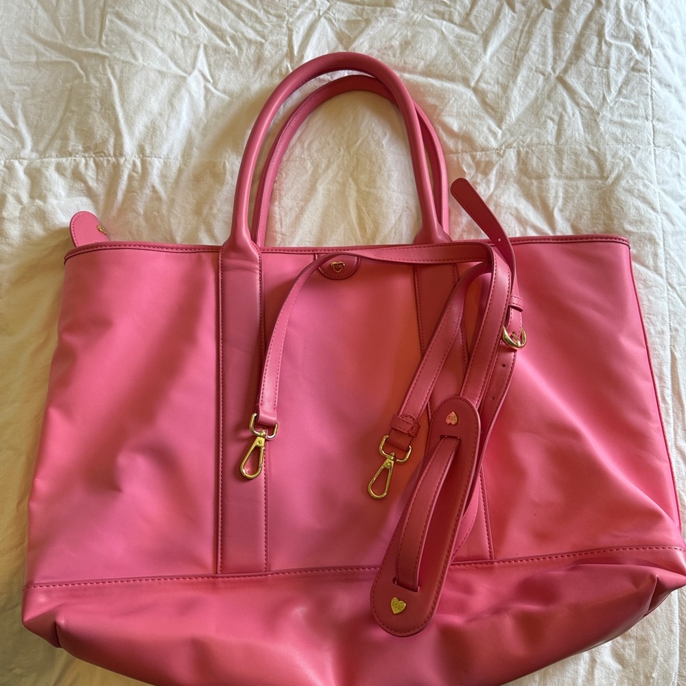 Stoney Clover Lane Guava Structured Tote Bag with Gold Hardware NWOT